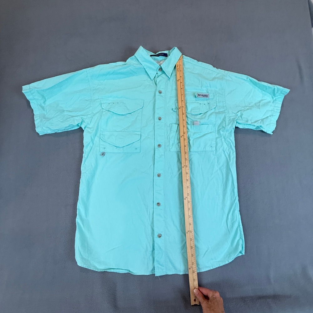 Columbia Shirt PFG Bonehead Fishing Mens Large Green Short Sleeve Fishing Hiking - Picture 5 of 10